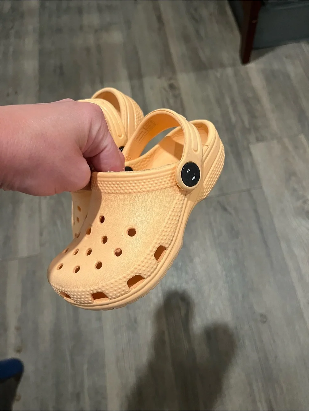 Toddler Crocs in Peach